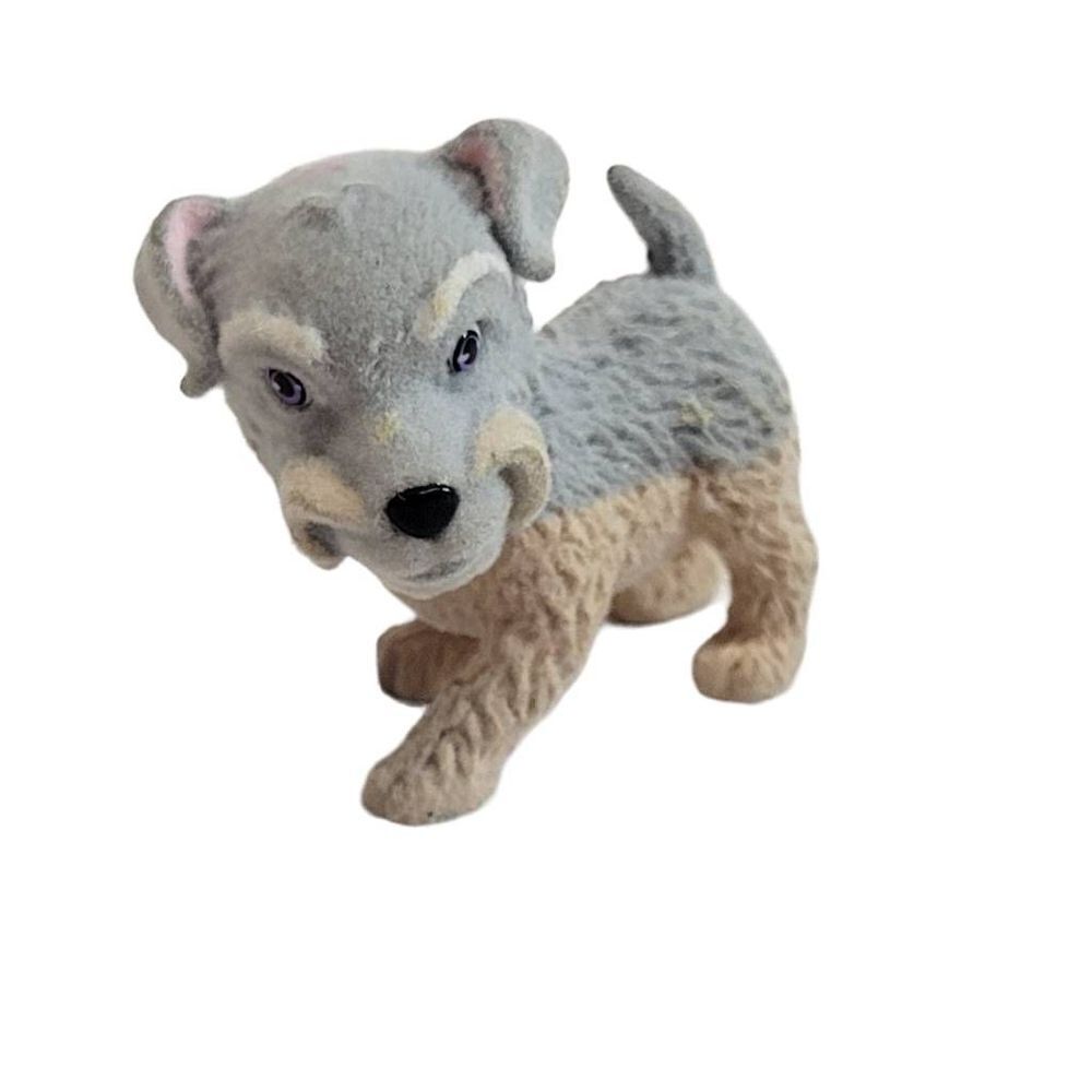 Schnauzer Puppy Figurine Miniature Plastic